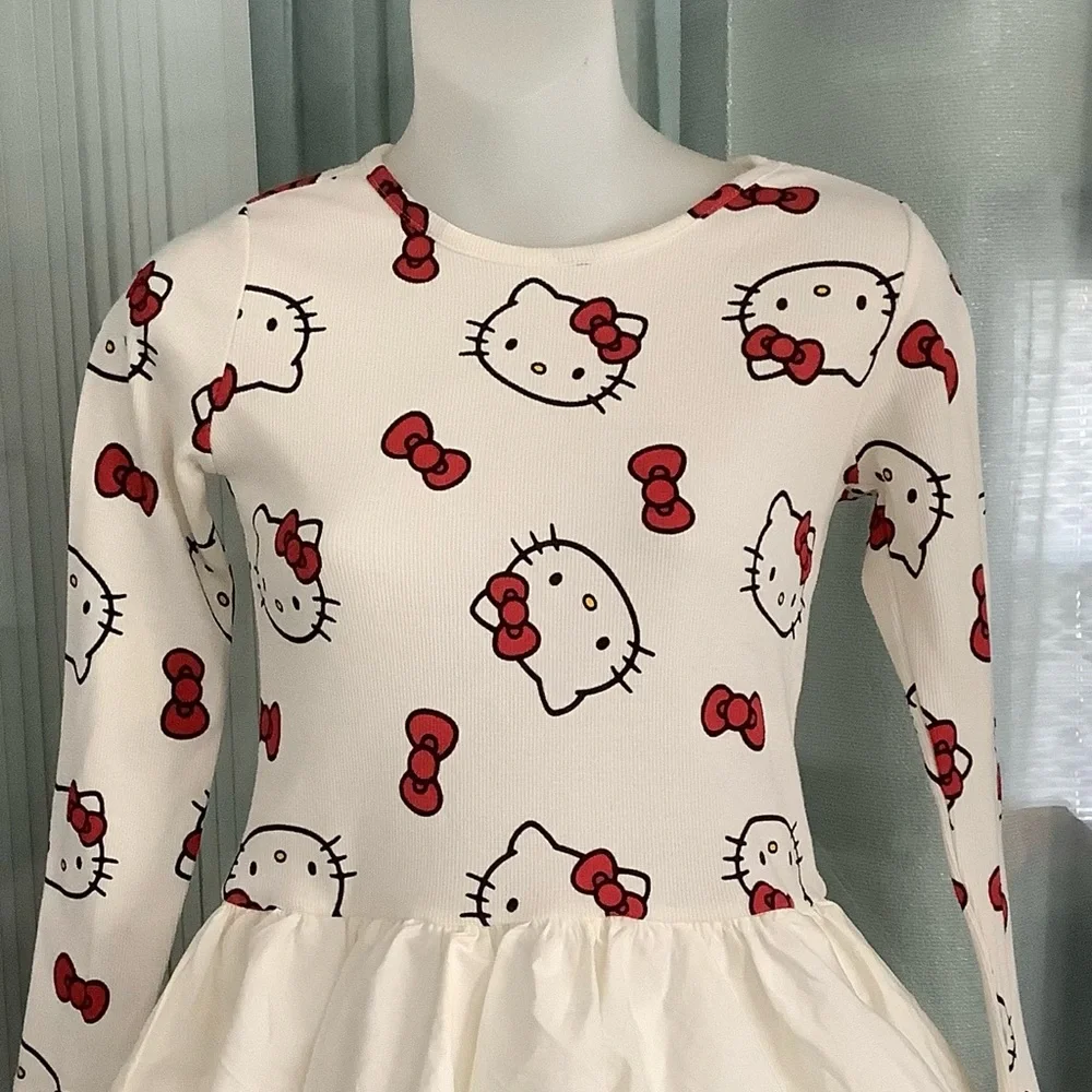 Hello Kitty Ribbed Drop Waist Dress
